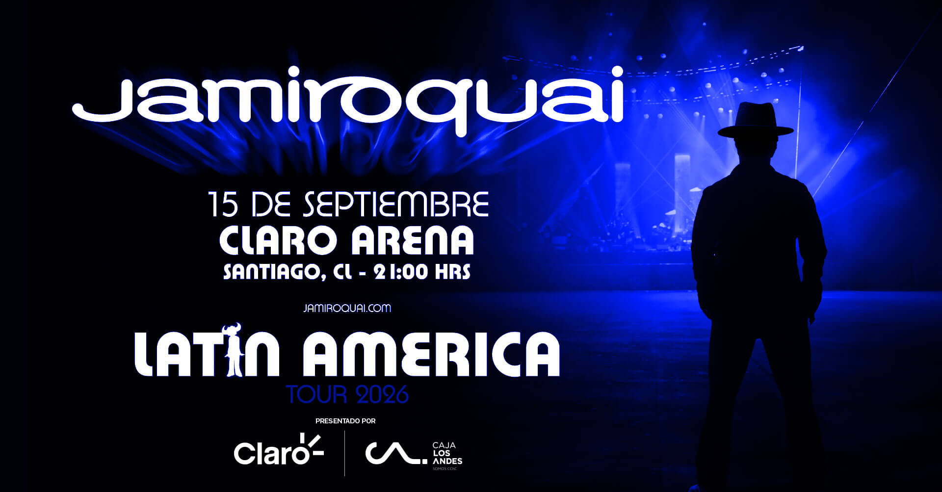 Jamiroquai en Chile 2026 | Claro Arena – 15 de septiembre 21:00 hrs