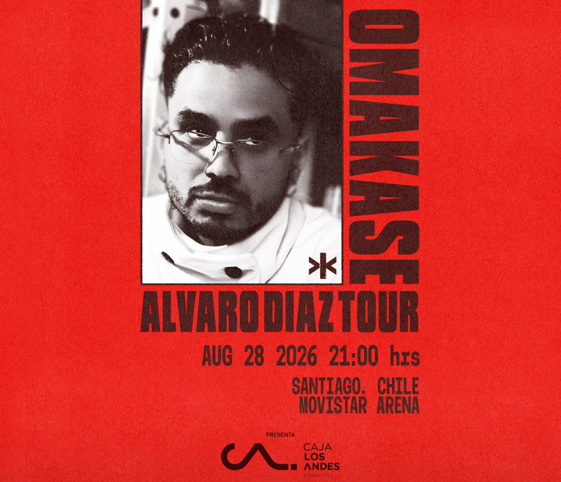 Álvaro Díaz en Chile 2026 | OMAKASE TOUR en Movistar Arena – 28 de agosto 21:00 hrs