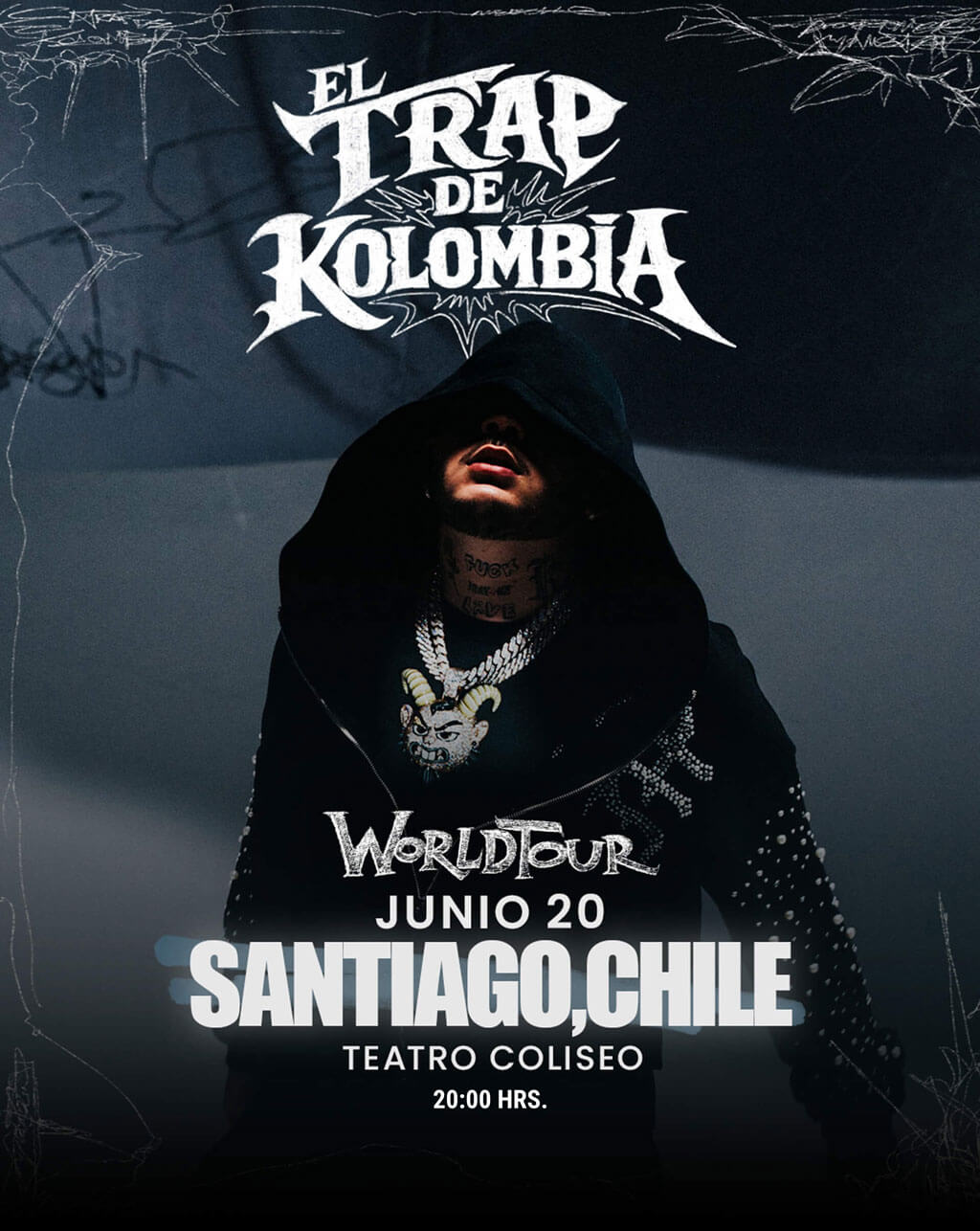 KRIS R - EL TRAP DE KOLOMBIA - WORLDTOUR / 20 JUNIO - TEATRO COLISEO / 20:00 HRS. VENTA DE ENTRADAS EN PUNTO TICKET