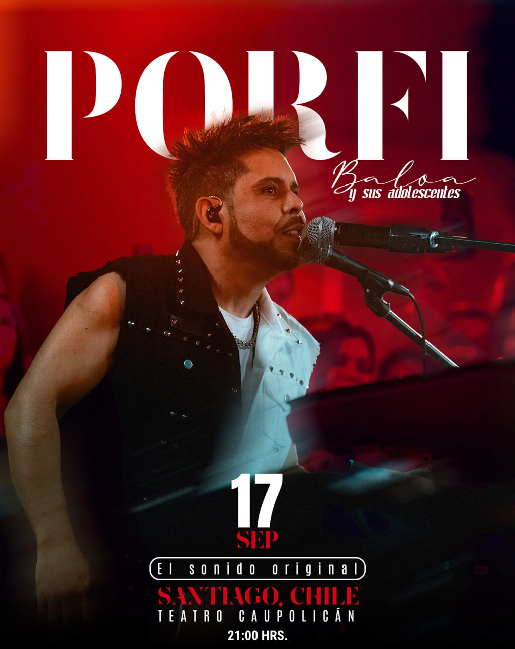 Porfi Baloa y sus Adolescentes en Chile 2026 | Teatro Caupolicán – 17 de septiembre 21:00 hrs.