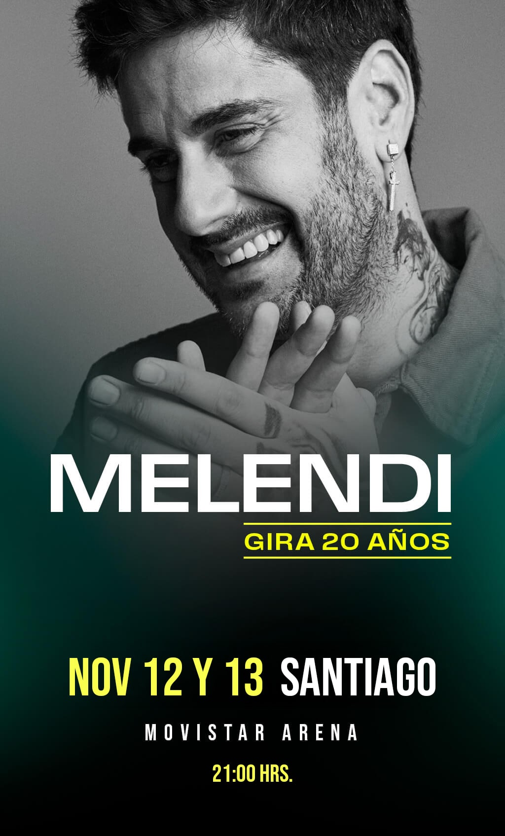 Melendi - Gira 20 años - 12 y 13 de noviembre 21:00 horas - Movistar Arena
