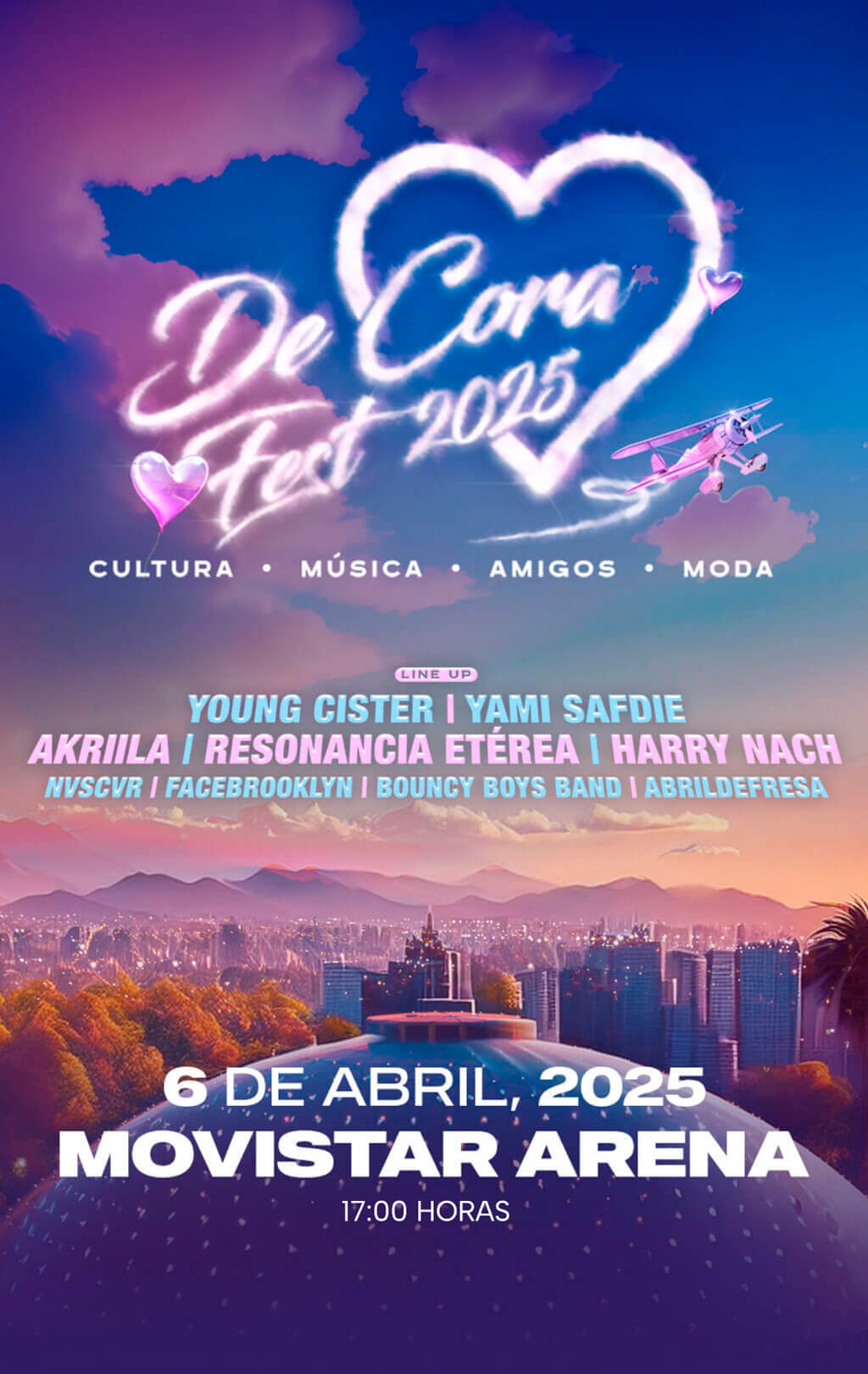 De Cora Fest 2025 - movistar arena - 6 Abril - 17 Horas