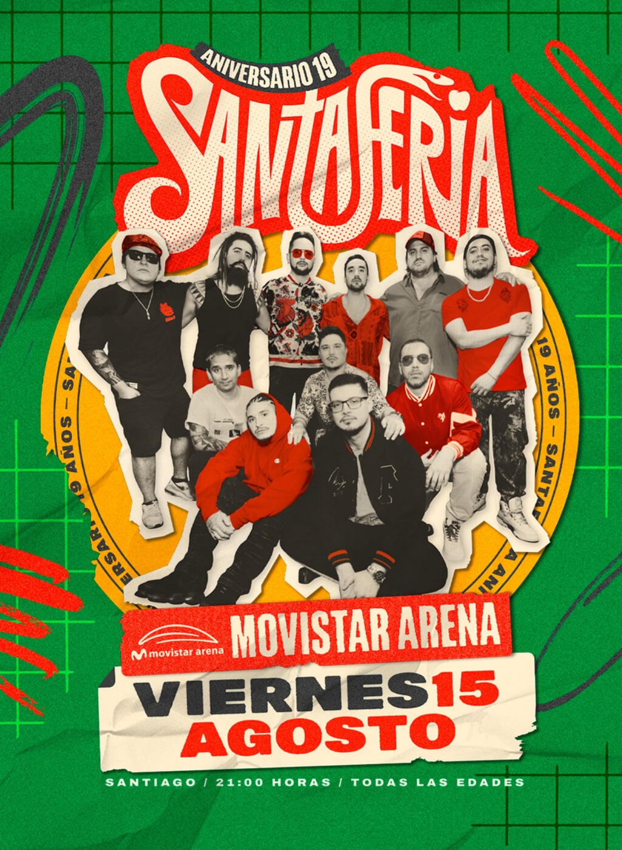 santa feria - movistar arena - viernes 15 agosto - 21:00 horas