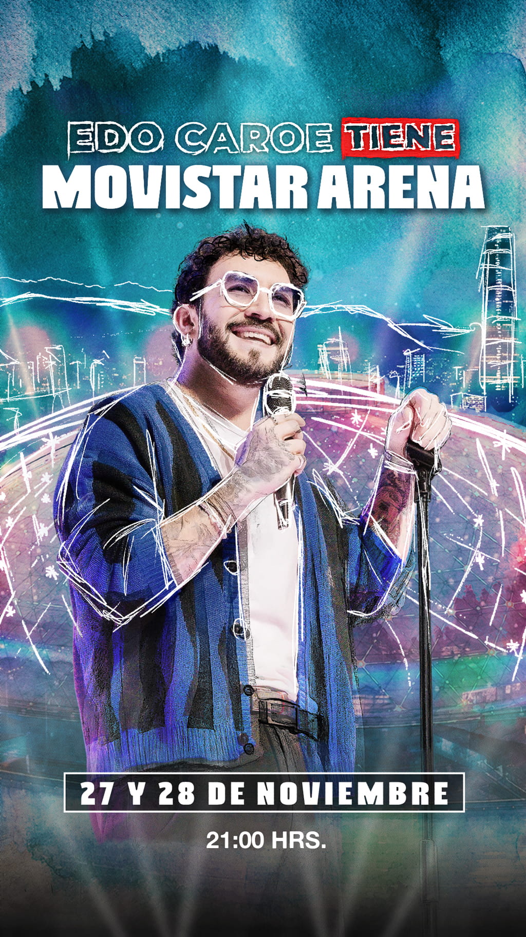 Edo Caroe en Movistar Arena | 27 y 28 de noviembre 21:00 hrs