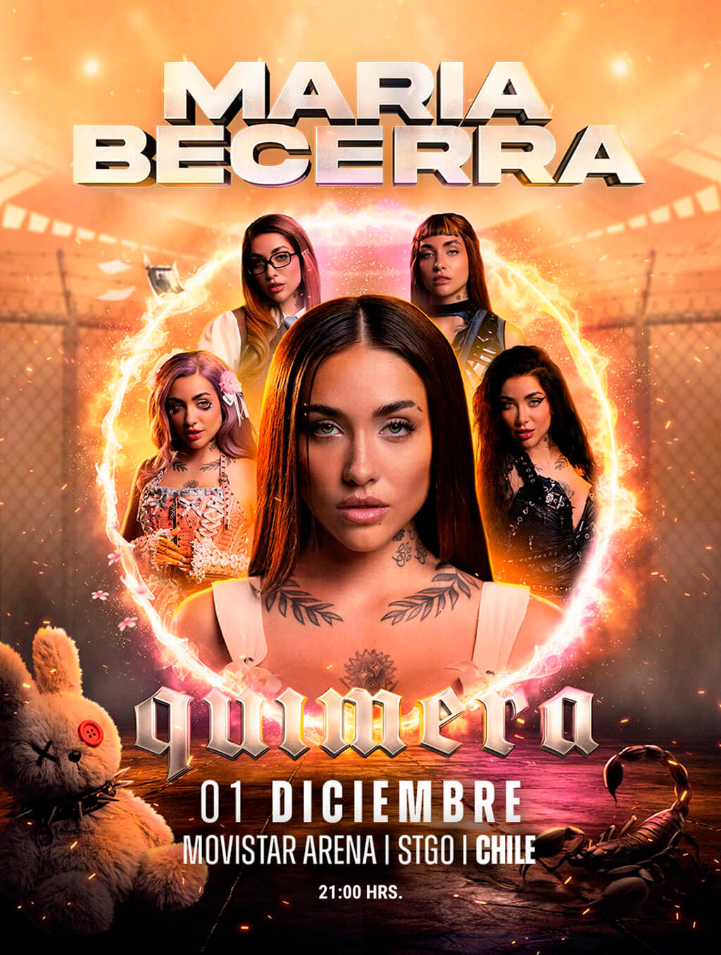 María Becerra en Chile 2026 | Movistar Arena – 1 de diciembre