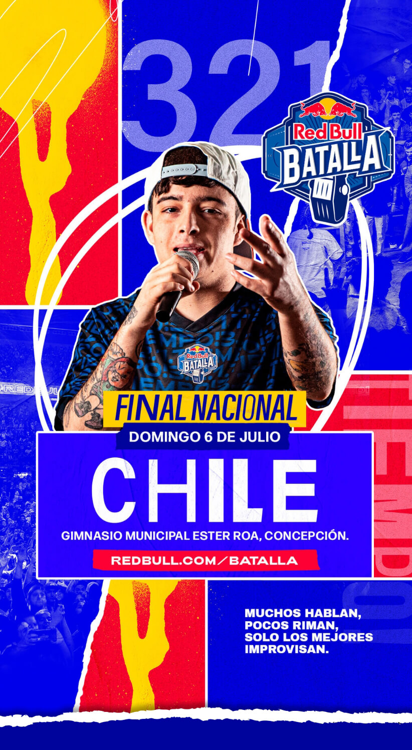 Red Bull Batalla Final Nacional 2025 | 06 de julio en Gimnasio Municipal Ester Roa, Concepción | Lo mejor del freestyle chileno | Entradas en Punto Ticket