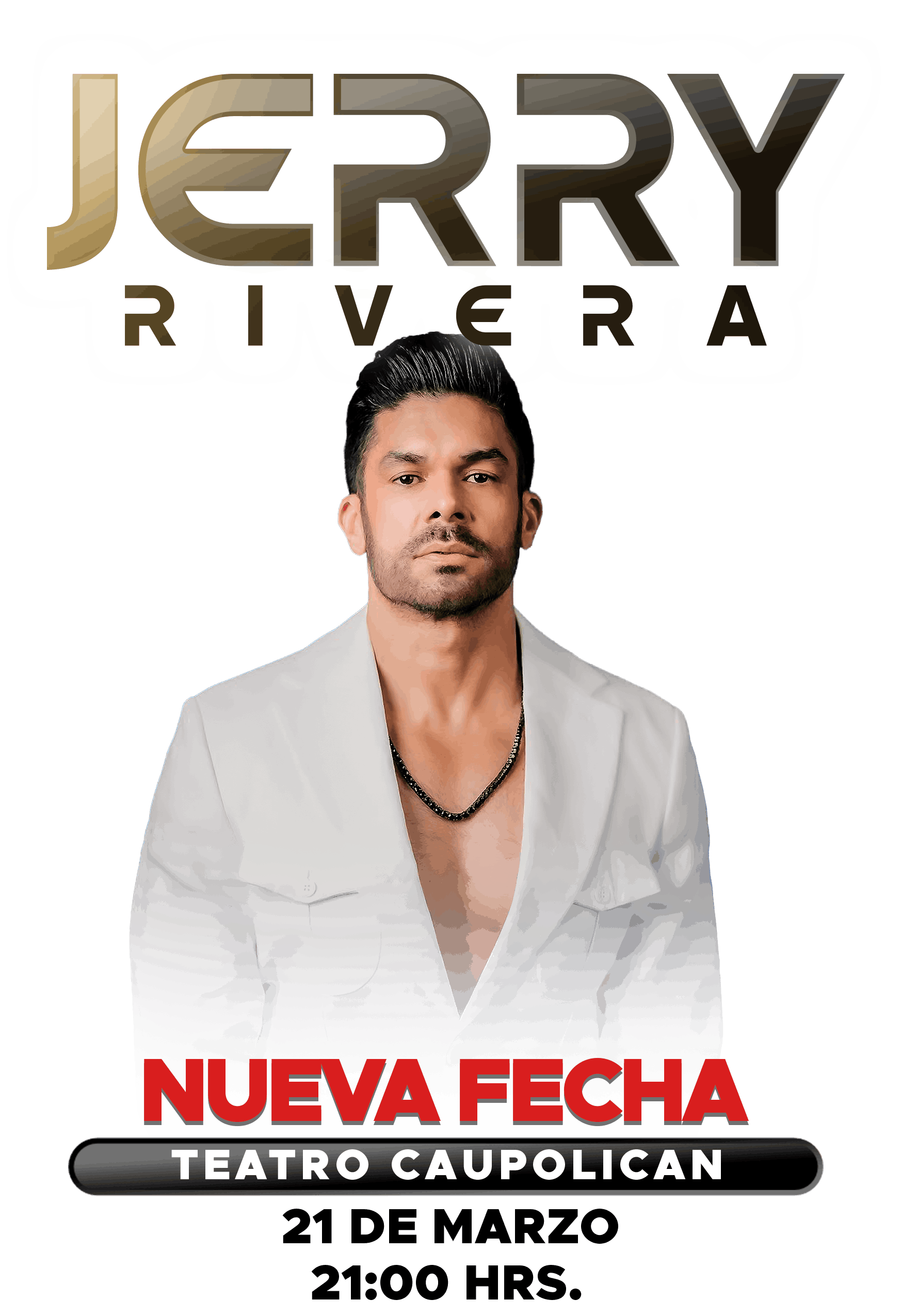 Jerry Rivera en Chile –  21 de Marzo 2027 en Teatro Caupolicán