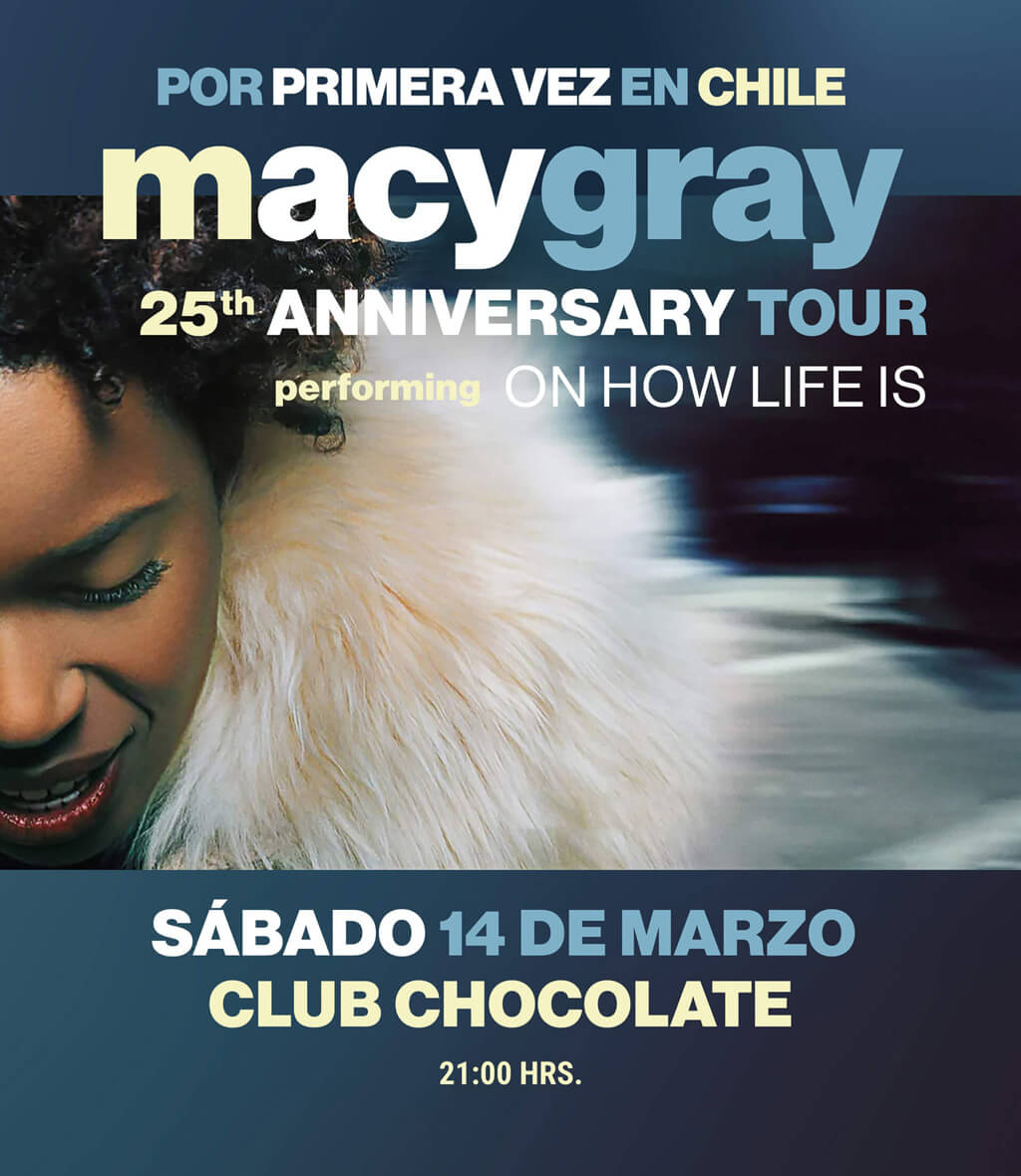 Macy Gray en Chile - Club Chocolate - 14 de marzo 2026 / 21:00 Hrs.