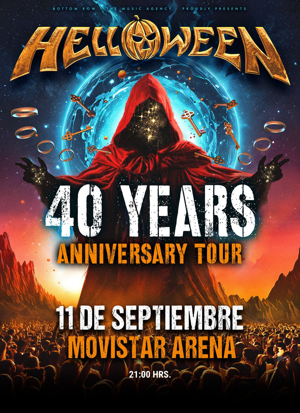 Helloween - 40 years / anniversary tour - 11 septiembre / 21:00 hrs. - Movistar Arena