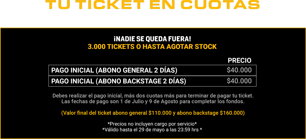 tabla precios