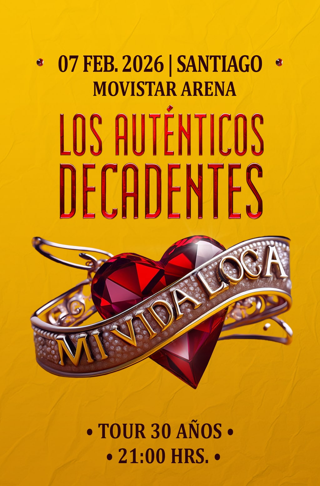 Los Auténticos Decadentes en concierto - 7 de febrero 2026 en Movistar Arena
