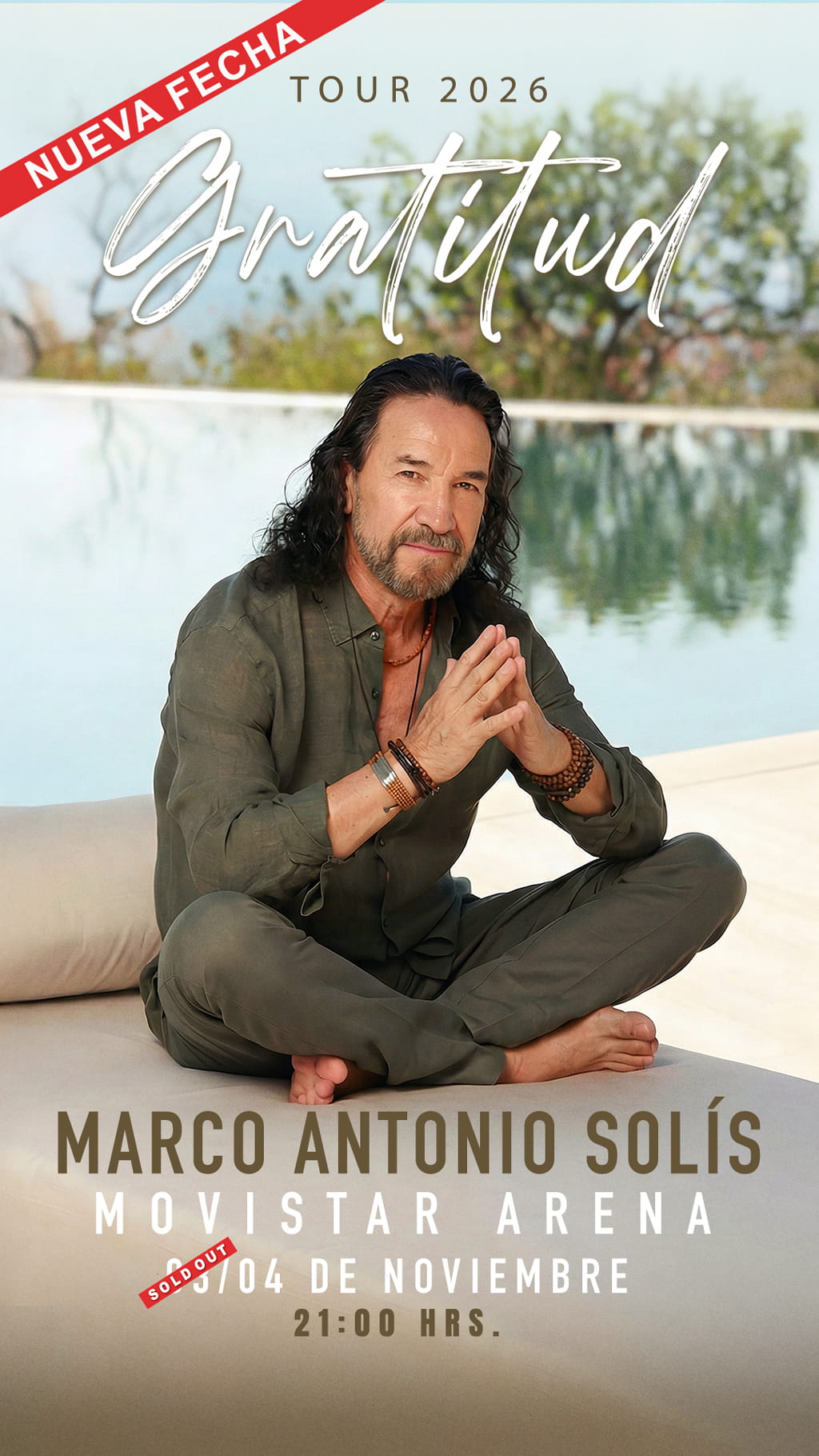 Marco Antonio Solís en Chile 2026 | Gratitud Tour en Movistar Arena – 3 y 4 de noviembre | Entradas por Punto Ticket