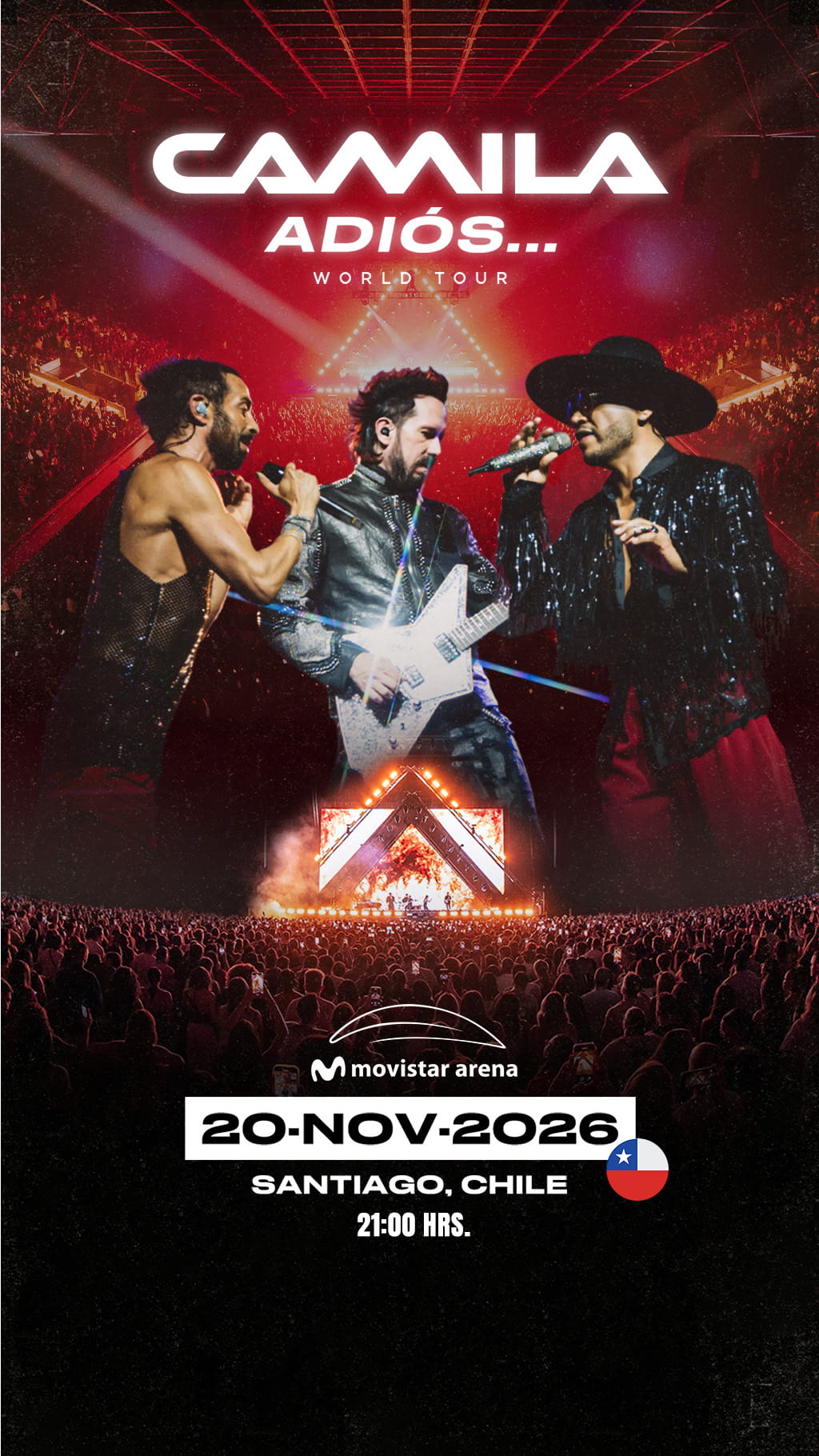 Camila en Chile 2026 | Movistar Arena – 20 de noviembre 21:00 hrs