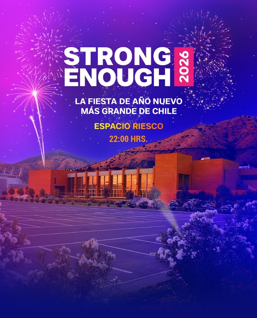 STRONG ENOUGH – NEW YEAR 2026: el festival LGBTIQ+ más grande de Chile en Espacio Riesco. Cinco escenarios, 20 DJs, una sola comunidad. Asegura tu entrada ahora en Punto Ticket.