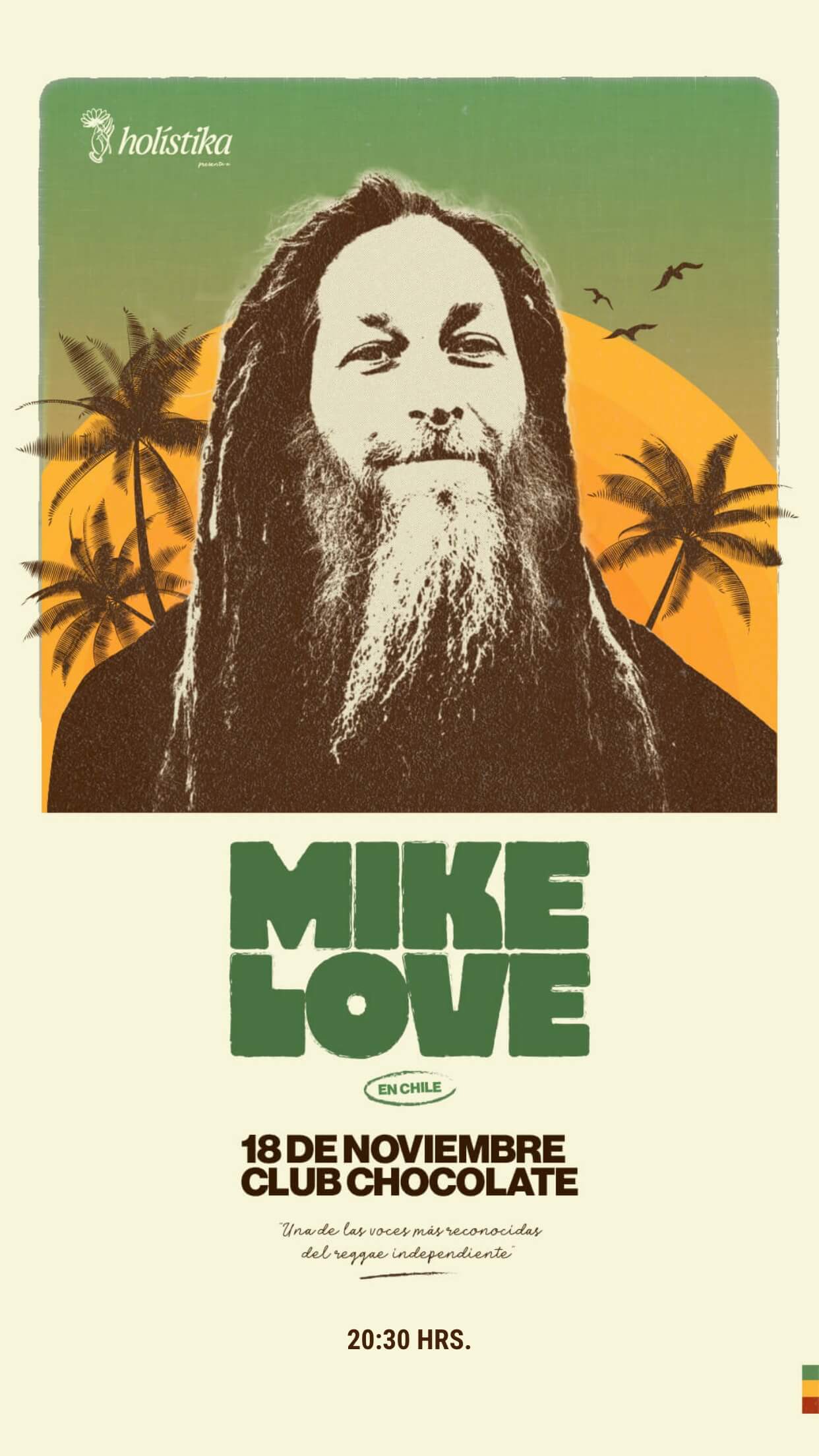 Mike Love en Chile 2026 | Club Chocolate – 18 de noviembre 20:30 hrs
