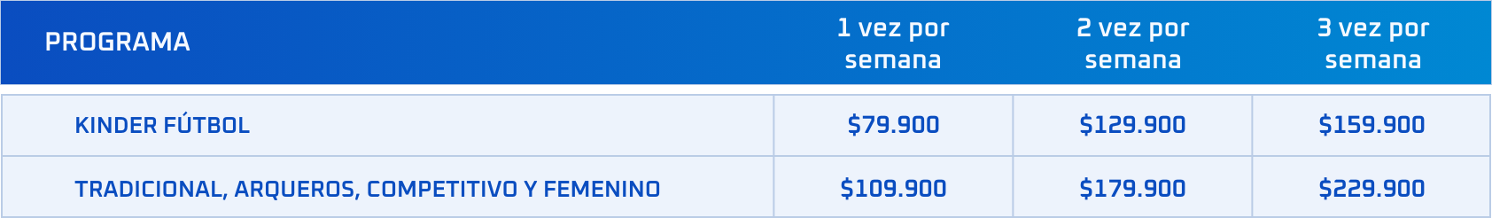 tabla de precios tabla de precios