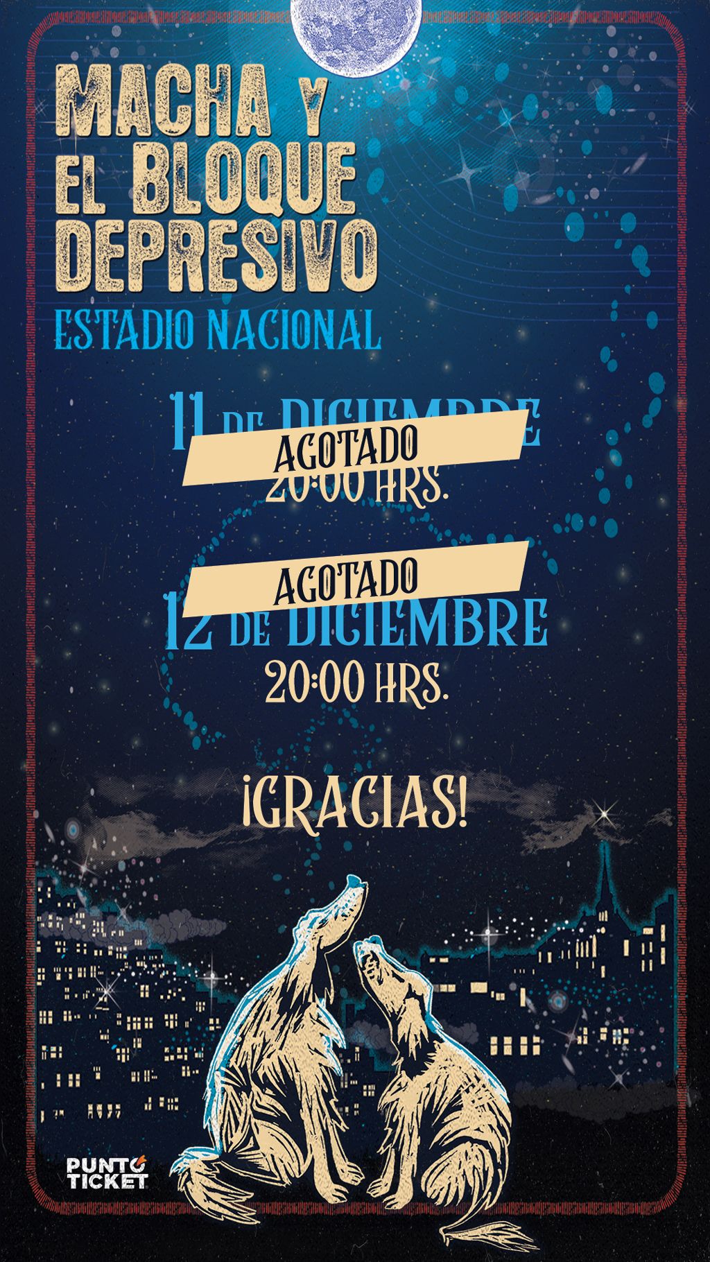 Macha y el Bloque Depresivo en Chile 2026 | Estadio Nacional – 11 y 12 de diciembre 20:00 hrs