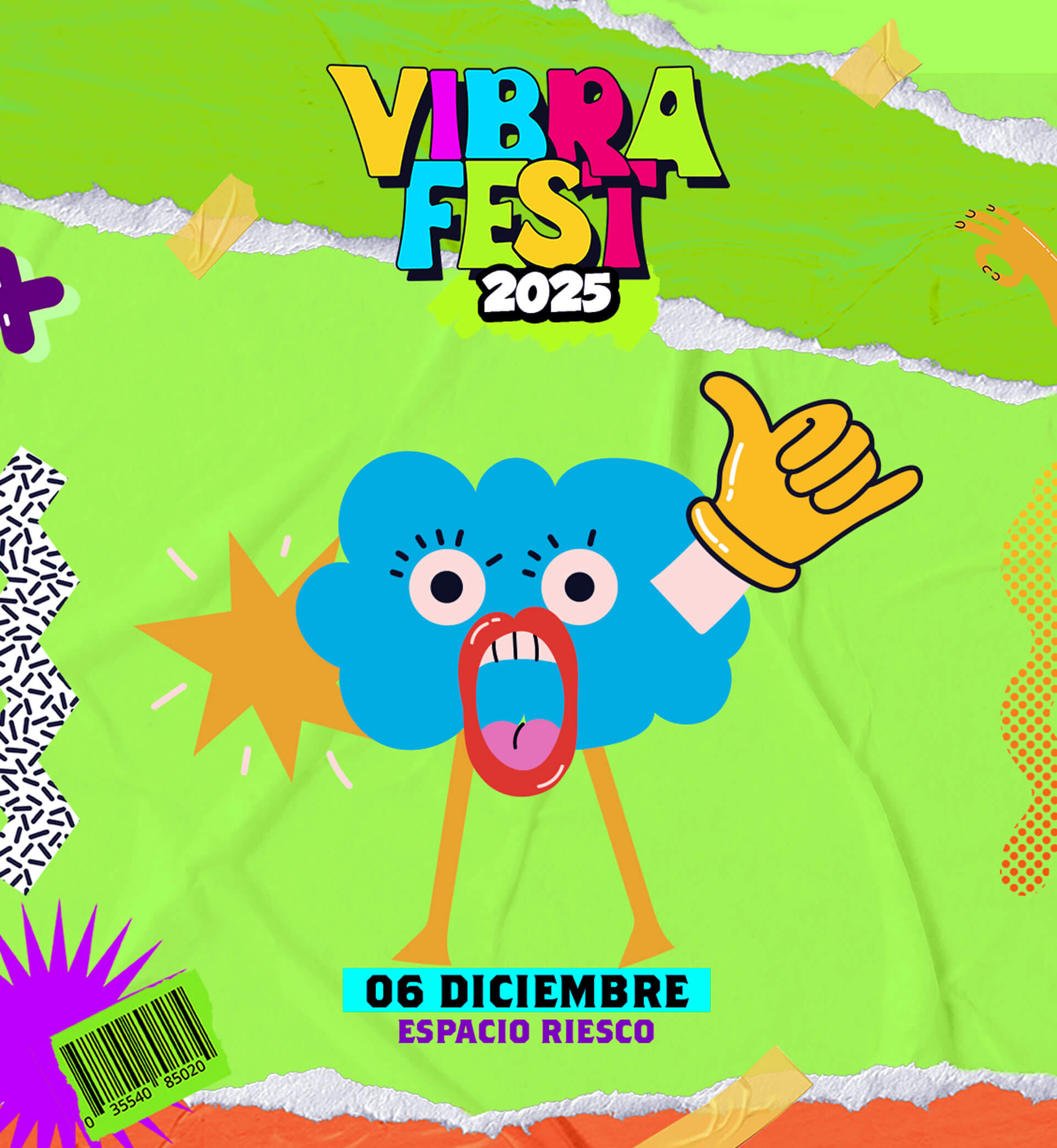 Vibra Fest 2025 en Espacio Riesco – 6 de diciembre desde las 12:00 hrs. Vive el festival que reúne música, cultura y experiencias únicas en Santiago. Asegura tu entrada ahora en Punto Ticket.