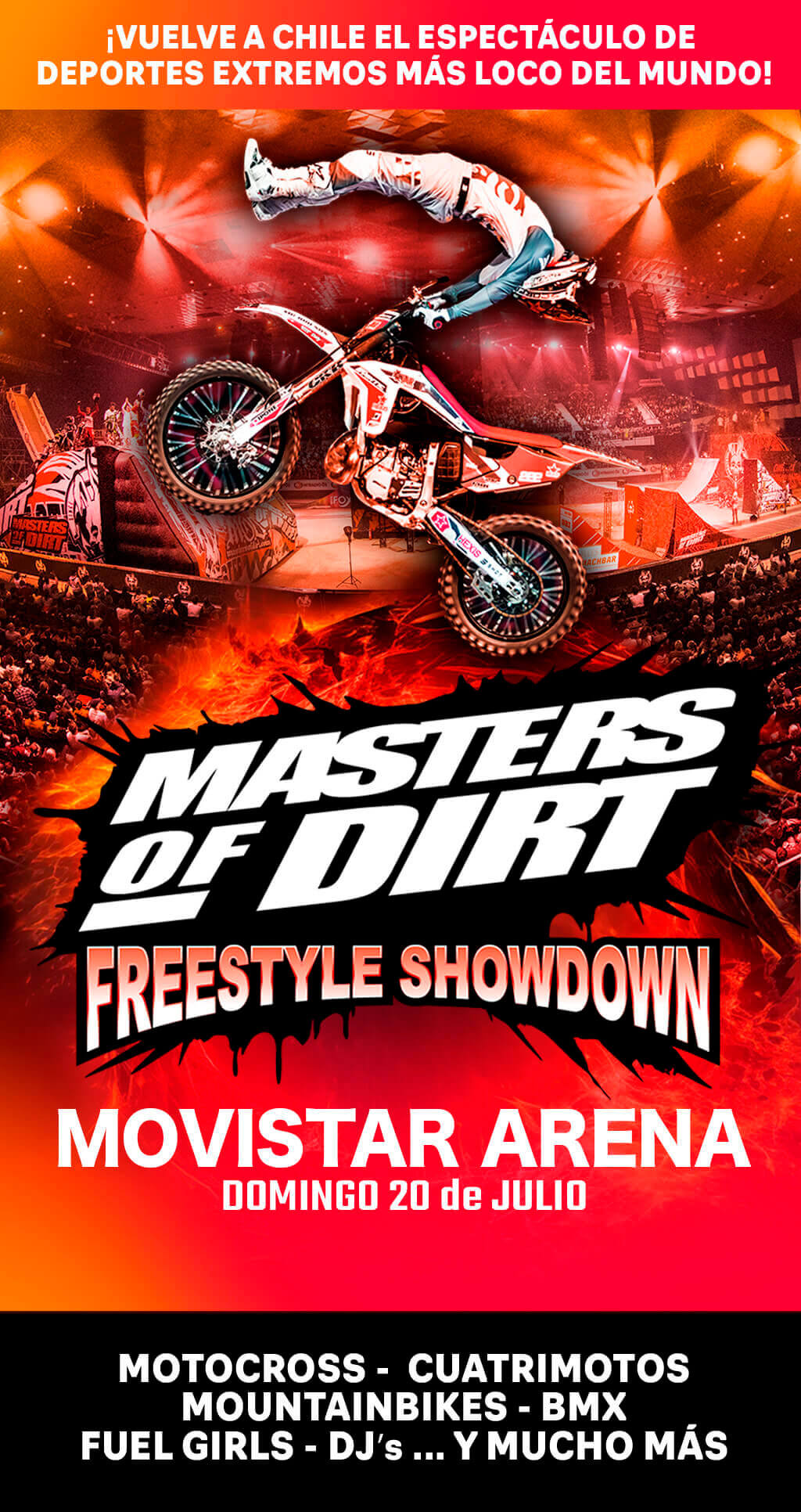 Master of Dirth 2025 - 20 de Julio - 18:00 Horas / Movistar Arena