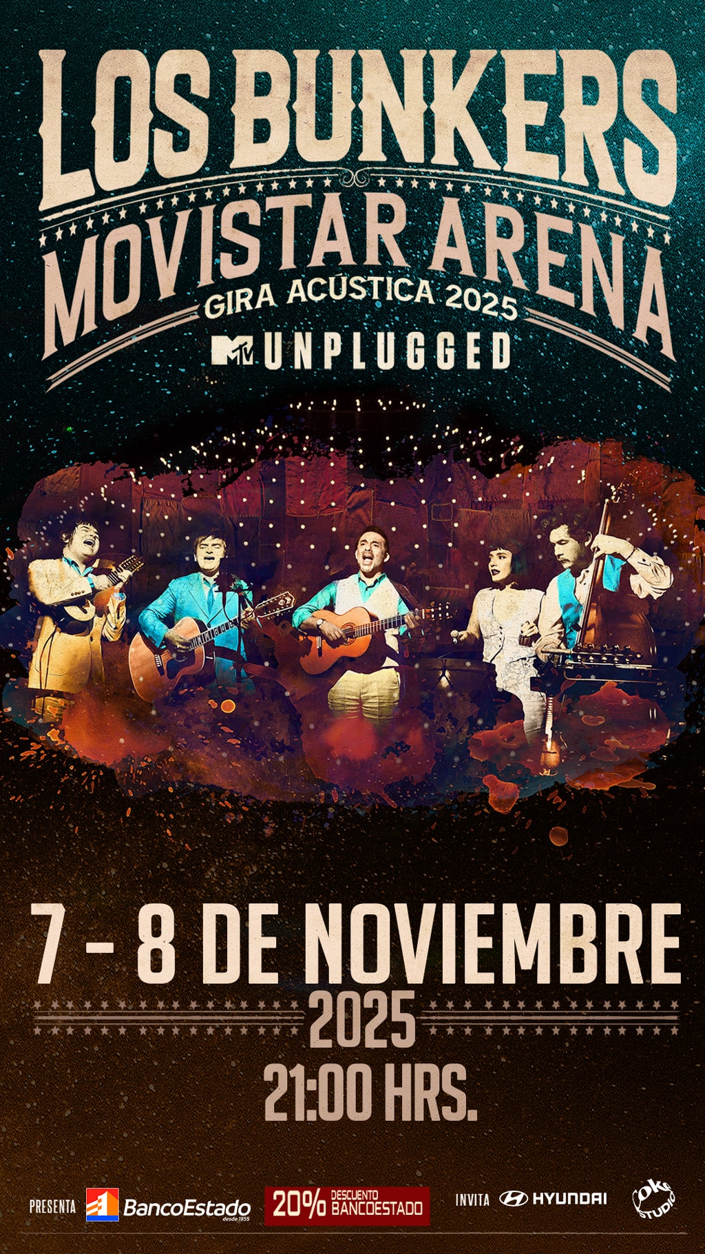 Los Bunkers Unplugged - 8 Noviembre / 21:00 Hrs.- Movistar Arena