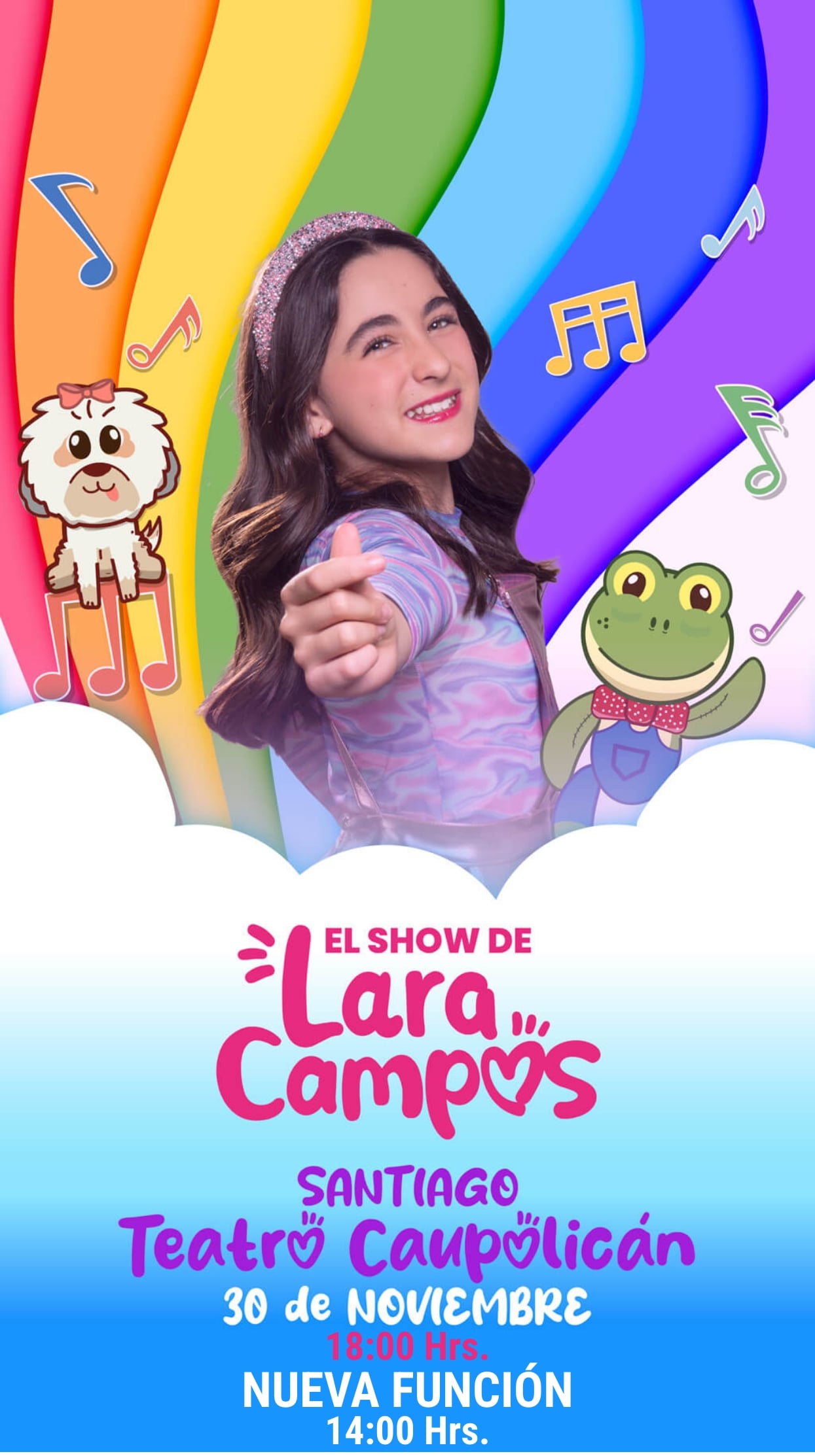 Lara campos en teatro caupolicán - 30 noviembre - 14:00 hrs. - 18:00 hrs.