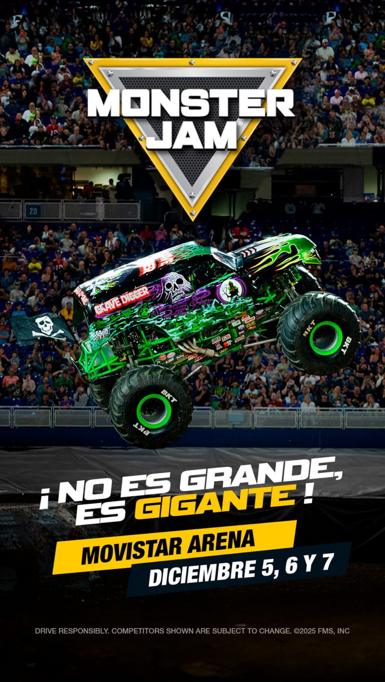 Monster Jam 2025 - Diciembre 5, 6 y 7 - MOvistar Arena