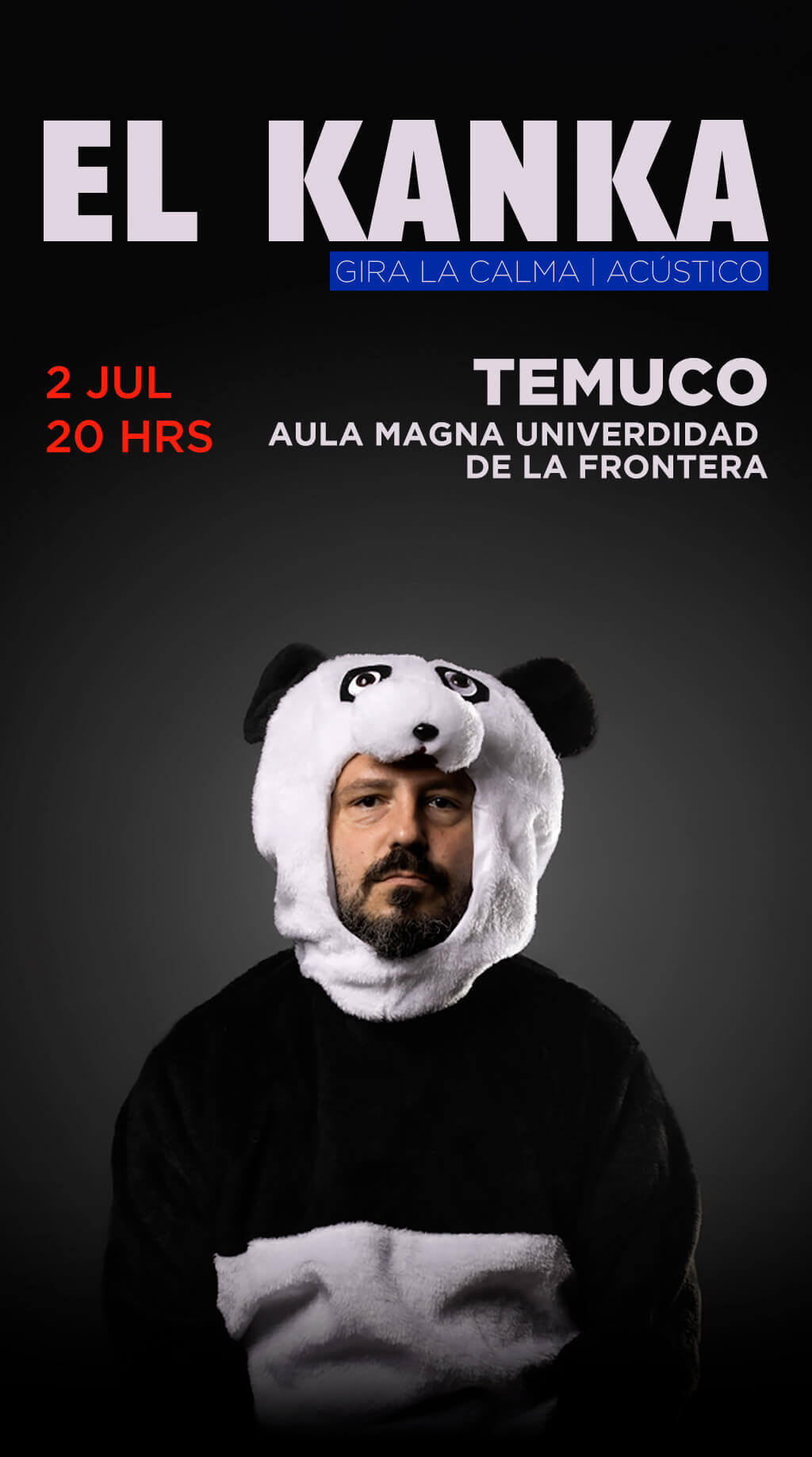El Kanka - Gira la Calma 'Acústico' - Temuco / Aula Magna Universidad de la Frontera /2 de julio - 20:00 hrs.