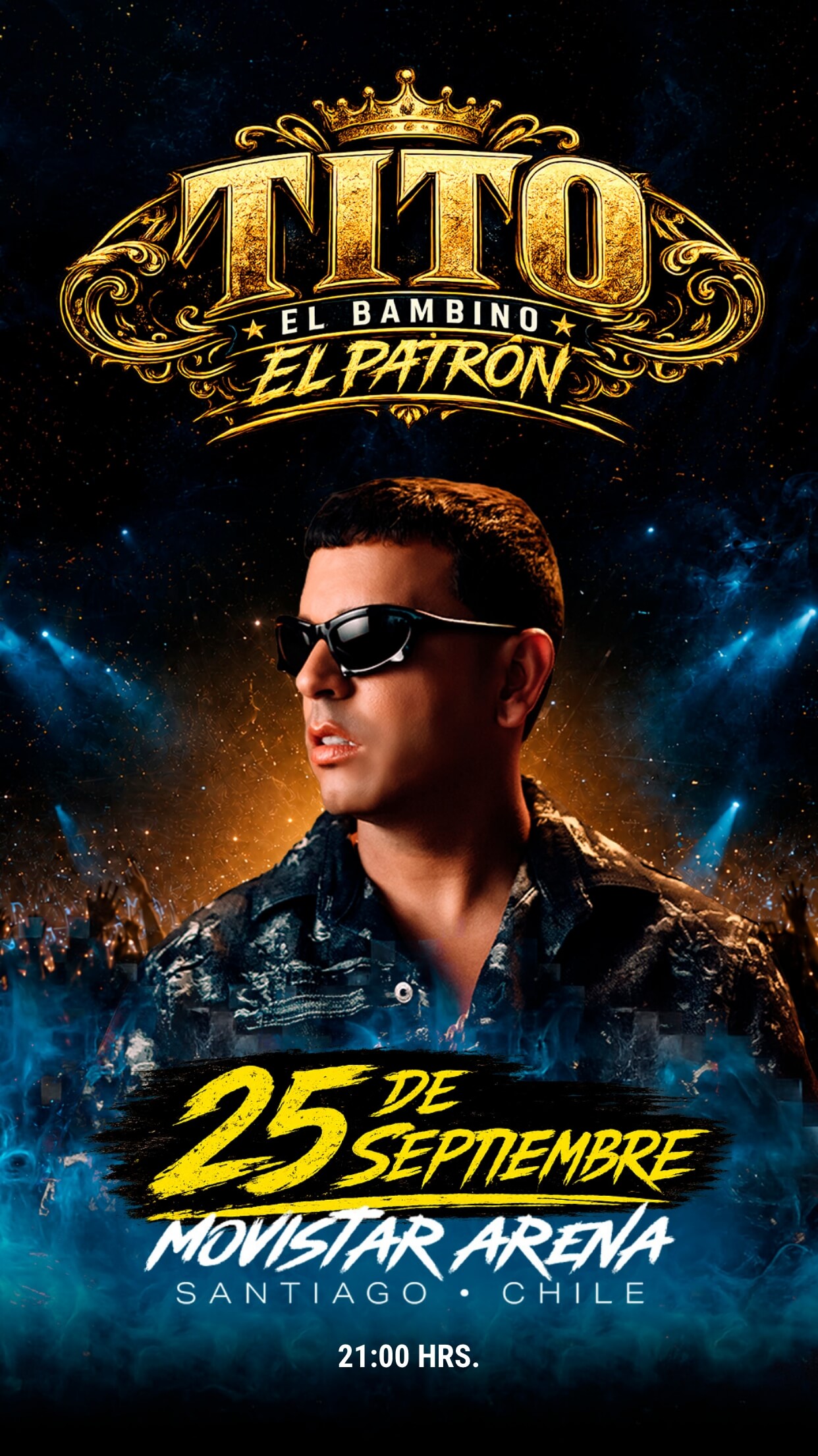 Tito El Bambino en Chile 2026 | Movistar Arena – 25 de septiembre 21:00 hrs. - Venta de entradas en Punto Ticket