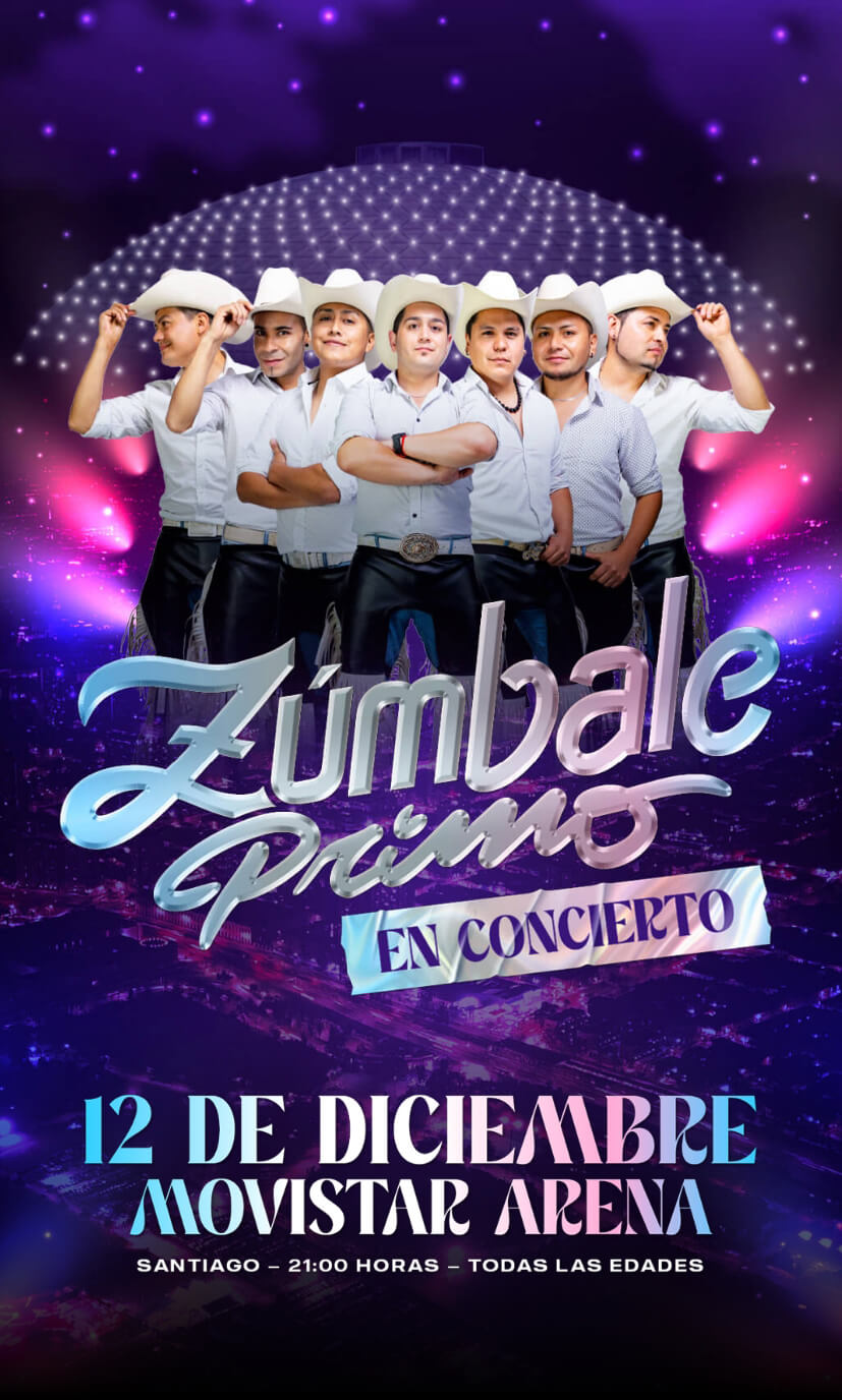 Zúmbale Primo en Movistar Arena | 12 de diciembre 21:00 hrs