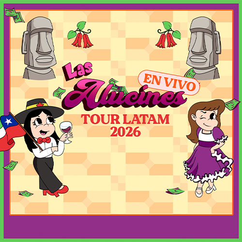 Afiche de Las Alucines - Tu nuevo estilo de vida - Tour de latinoamérica 2026